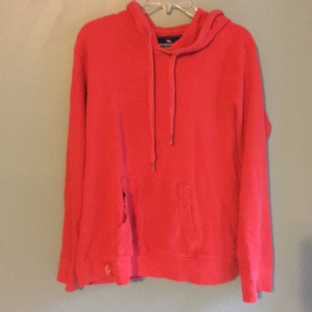 American Living Red Waffle Knit Hoodie